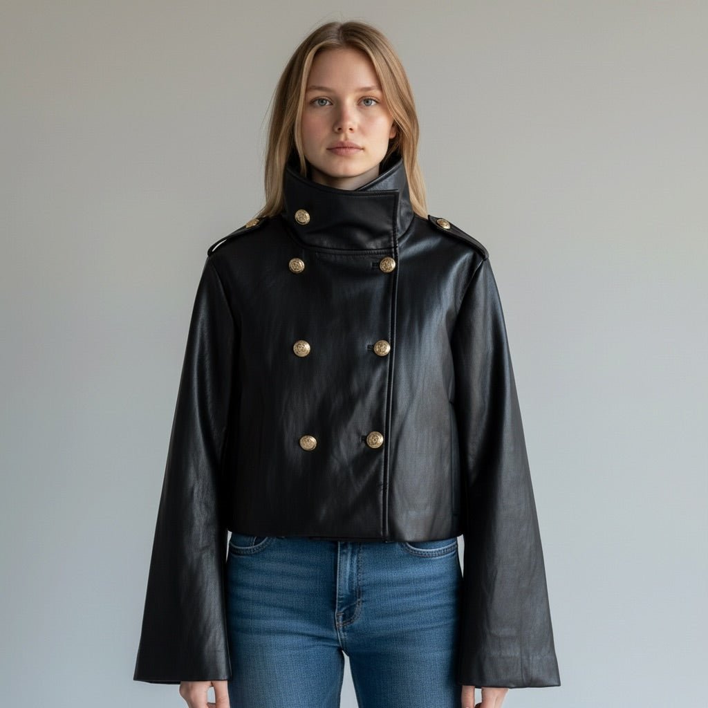 GIUBBINO IN ECOPELLE DIXIE - XE BLU Abbigliamento Donna