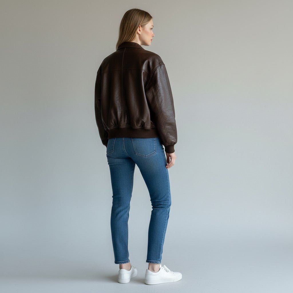 GIUBBINO IN ECOPELLE OPERATO SUSY MIX - XE BLU Abbigliamento Donna