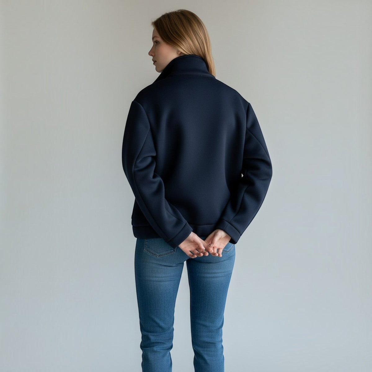 GIUBBINO IN NEOPRENE SUSY MIX - XE BLU Abbigliamento Donna