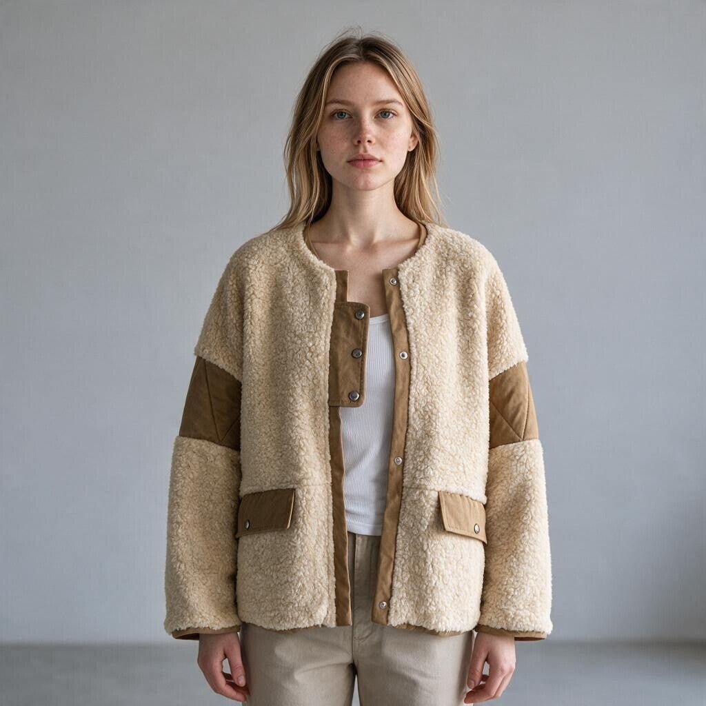 GIUBBINO TEDDY DIXIE - XE BLU Abbigliamento Donna