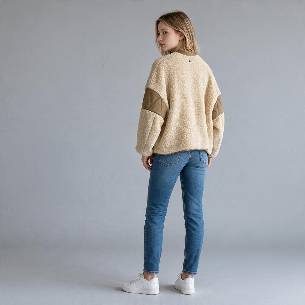 GIUBBINO TEDDY DIXIE - XE BLU Abbigliamento Donna