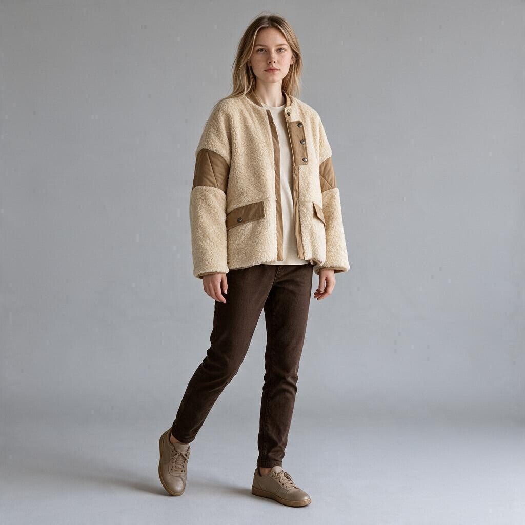GIUBBINO TEDDY DIXIE - XE BLU Abbigliamento Donna