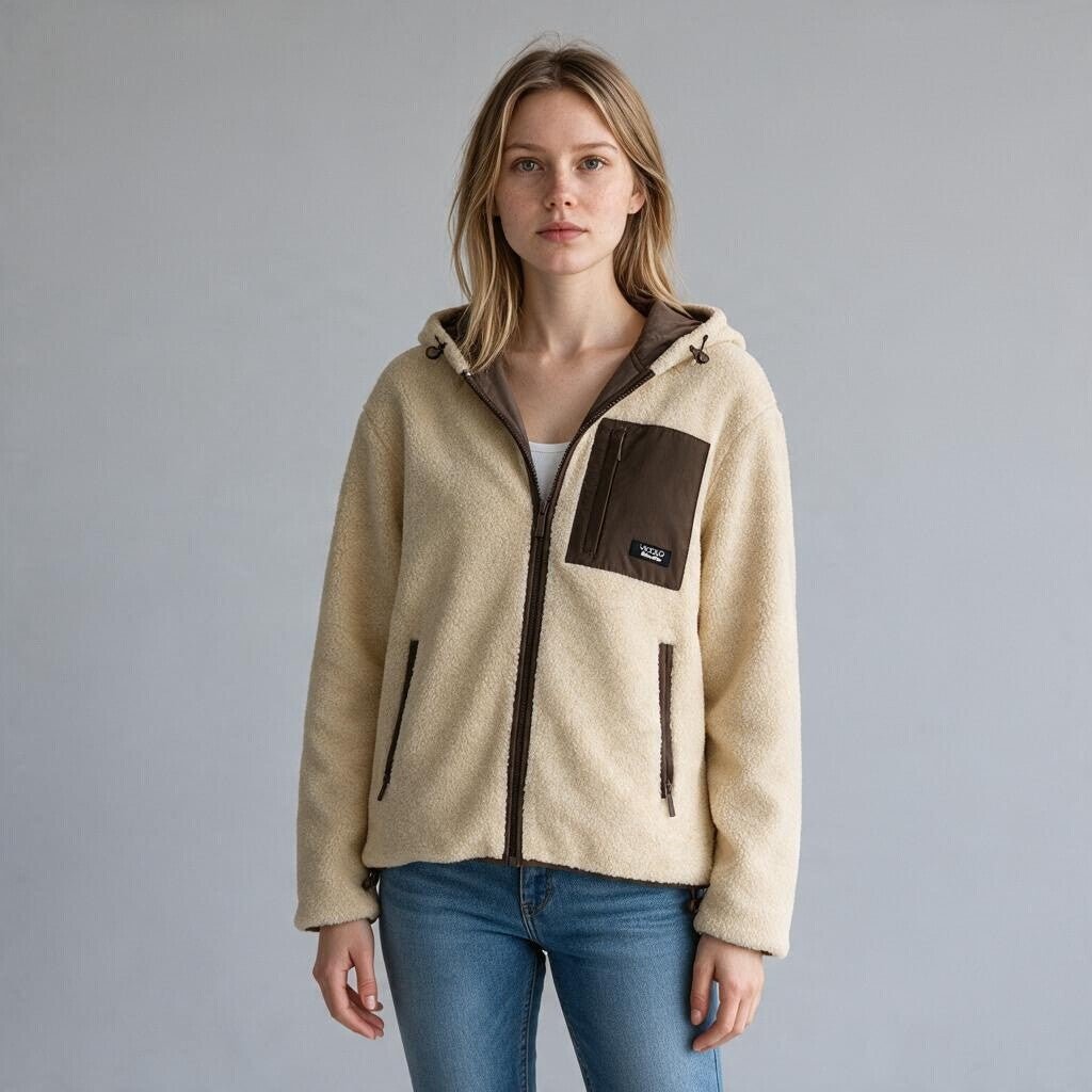GIUBBINO TEDDY VICOLO - XE BLU Abbigliamento Donna