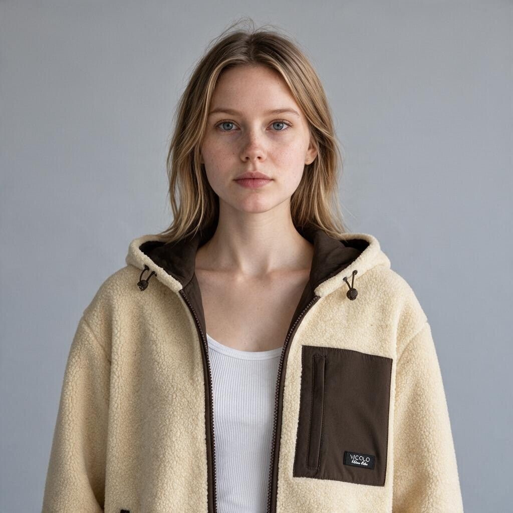 GIUBBINO TEDDY VICOLO - XE BLU Abbigliamento Donna