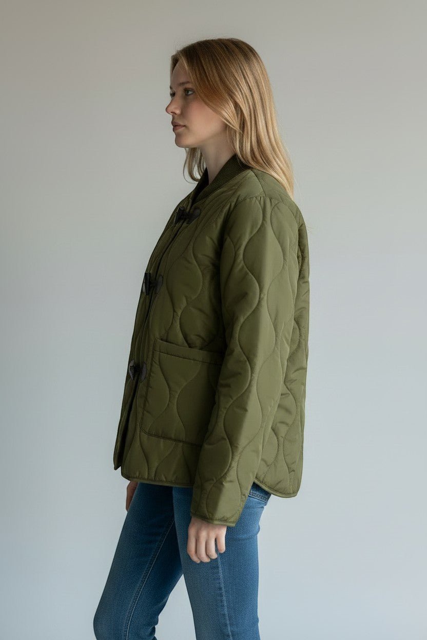 GIUBBINO TRAPUNTATO CON ALAMARI SUSY MIX - XE BLU Abbigliamento Donna
