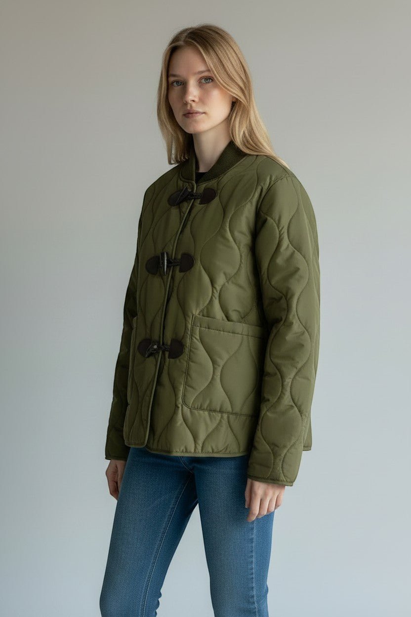 GIUBBINO TRAPUNTATO CON ALAMARI SUSY MIX - XE BLU Abbigliamento Donna