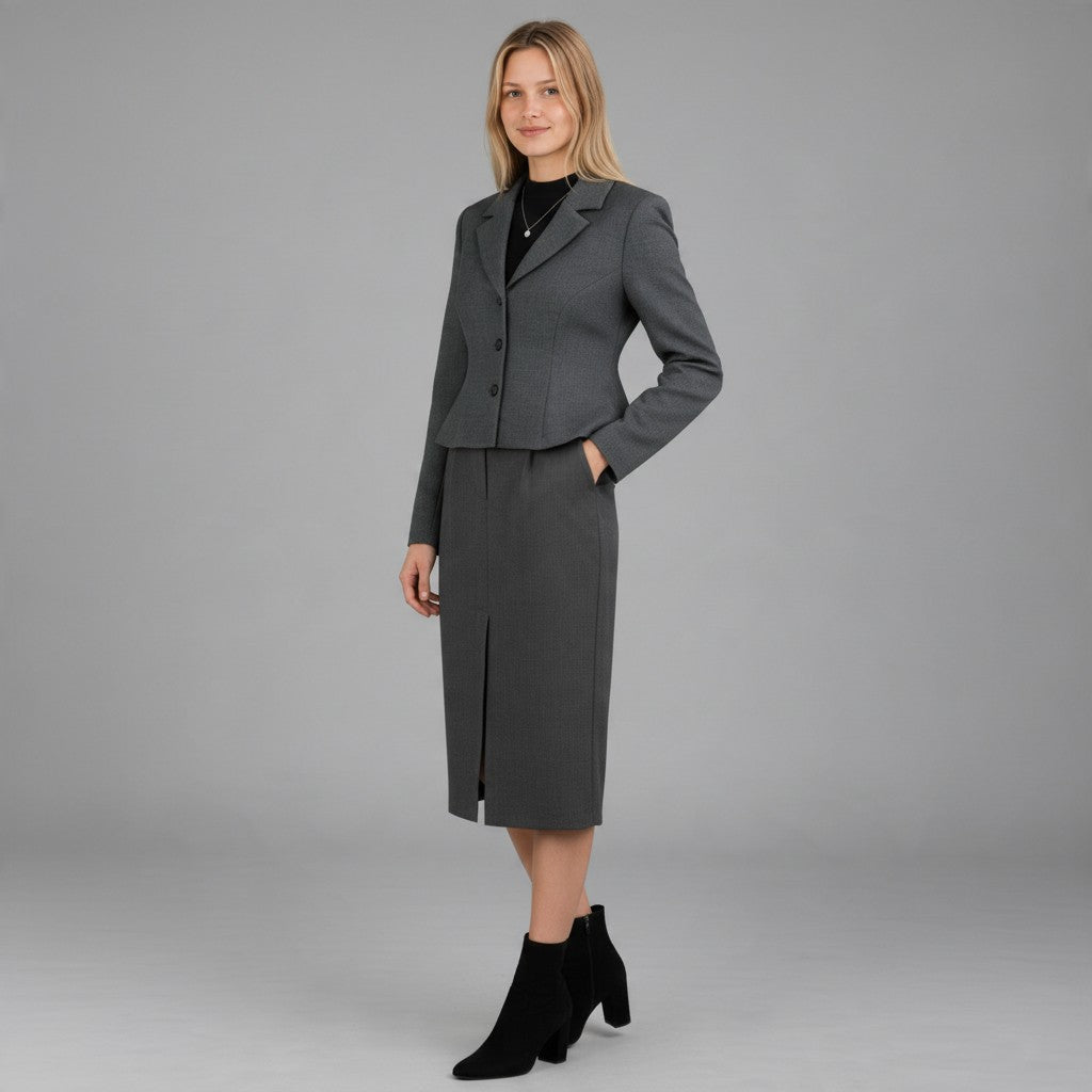 GONNA A MATITA CON SPACCO TENSIONE IN - XE BLU Abbigliamento Donna