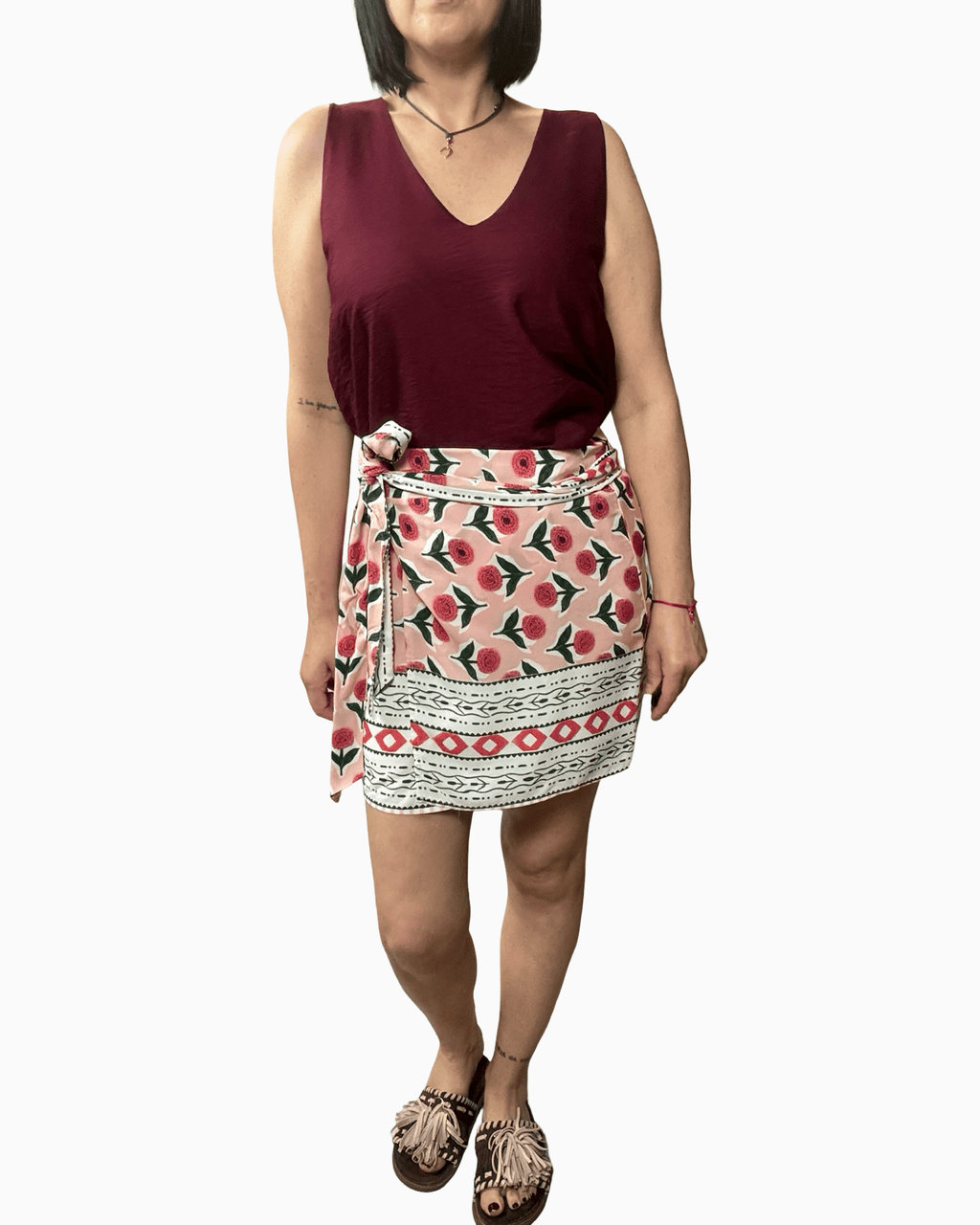 GONNA A PAREO A FIORI HAVEONE - XE BLU ABBIGLIAMENTO