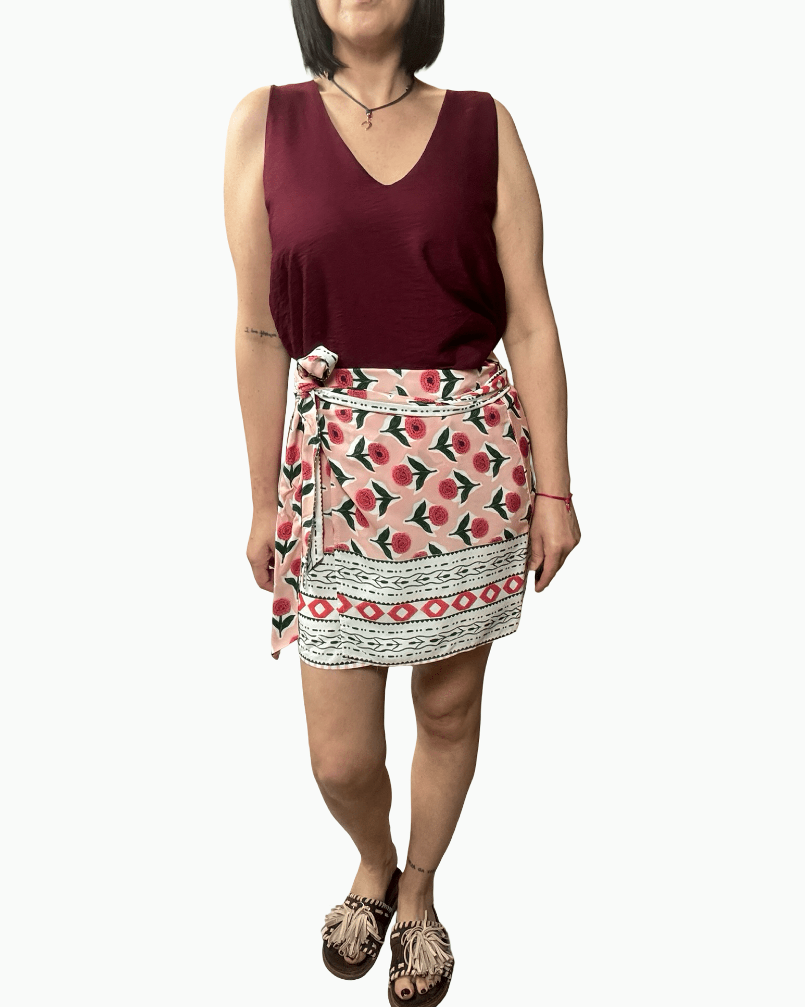 GONNA A PAREO A FIORI HAVEONE - XE BLU ABBIGLIAMENTO