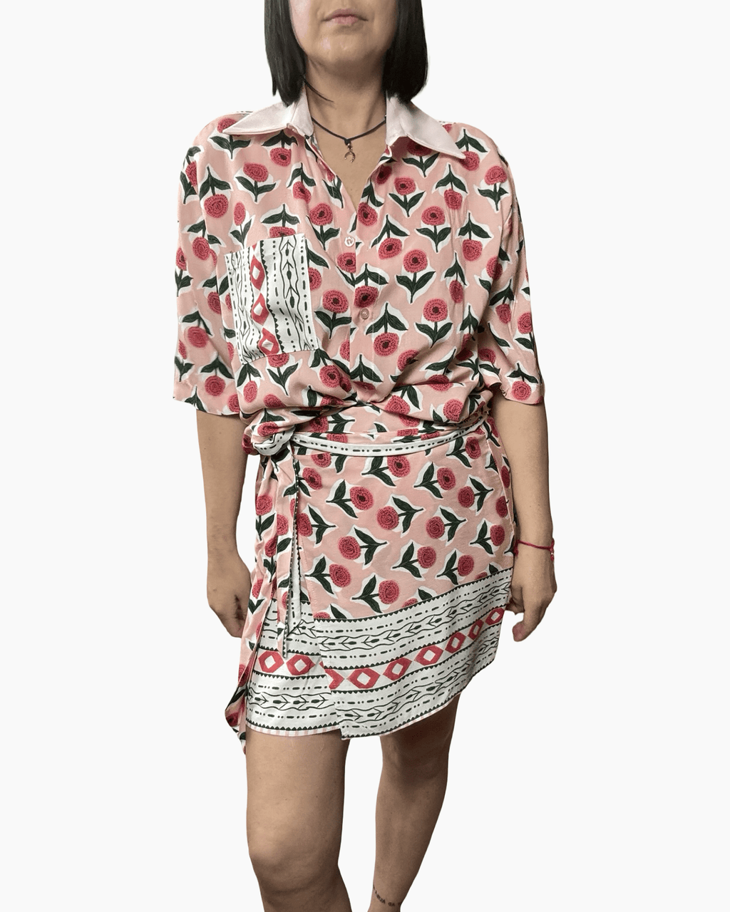 GONNA A PAREO A FIORI HAVEONE - XE BLU ABBIGLIAMENTO