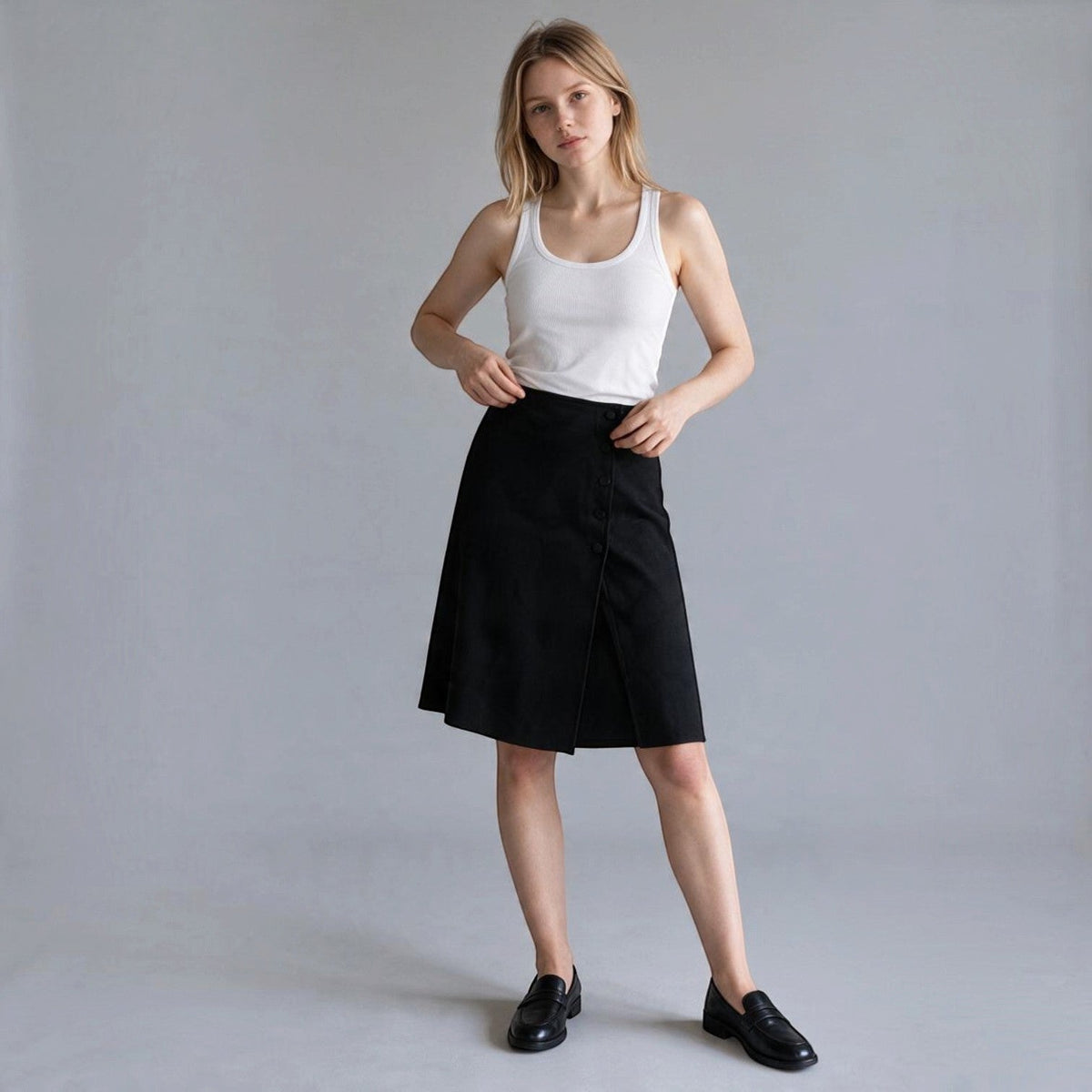 GONNA A PORTAFOGLIO VICOLO - XE BLU Abbigliamento Donna