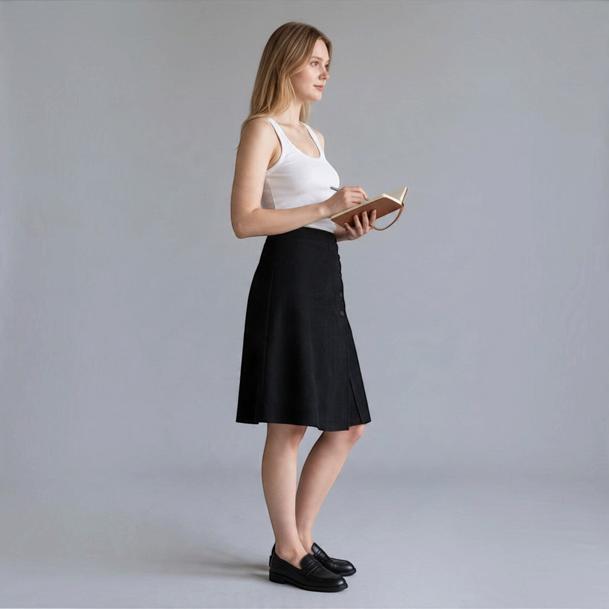 GONNA A PORTAFOGLIO VICOLO - XE BLU Abbigliamento Donna