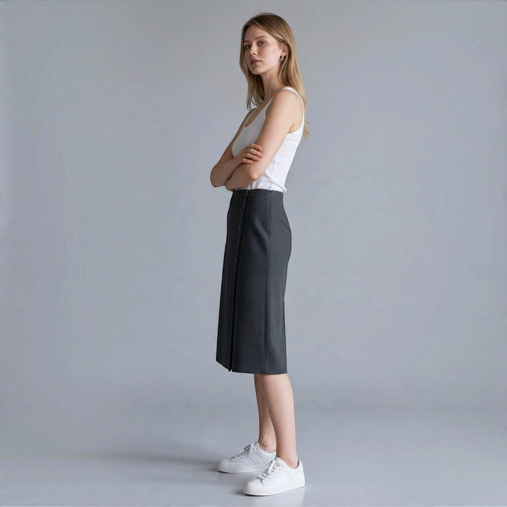 GONNA A PORTAFOGLIO VICOLO - XE BLU Abbigliamento Donna