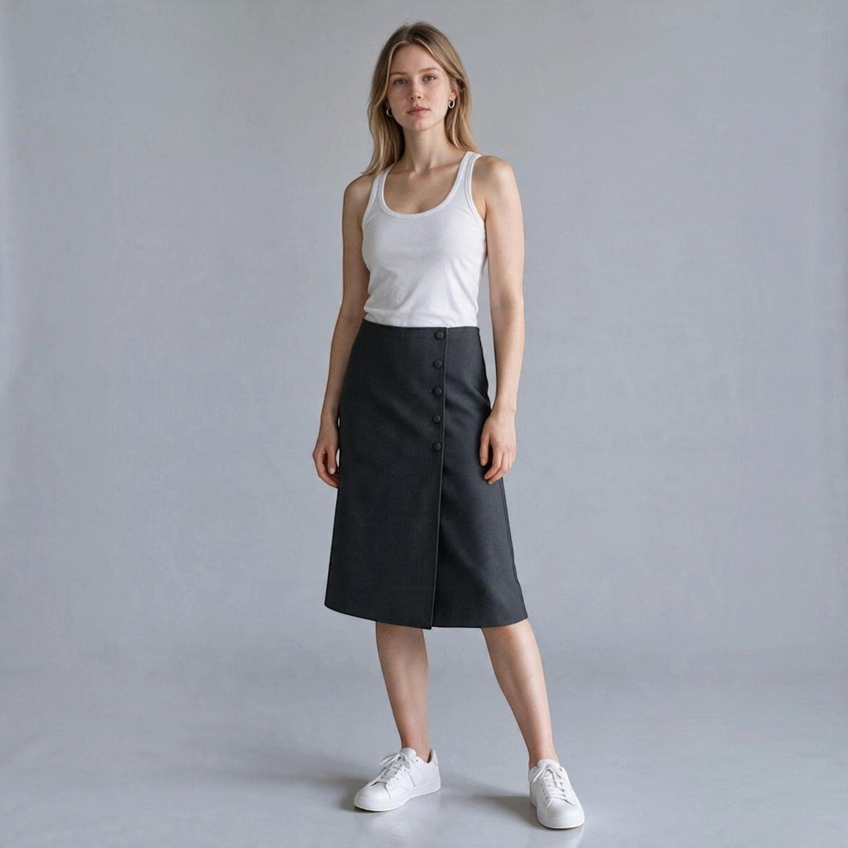 GONNA A PORTAFOGLIO VICOLO - XE BLU Abbigliamento Donna