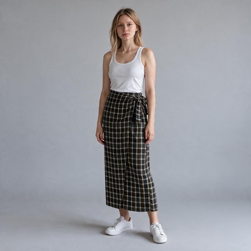 GONNA A QUADRETTI SUSY MIX - XE BLU Abbigliamento Donna