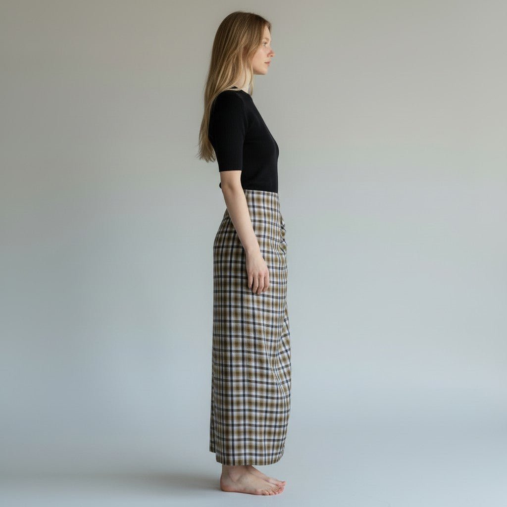 GONNA CHECK EFFETTO PAREO HAVEONE - XE BLU Abbigliamento Donna