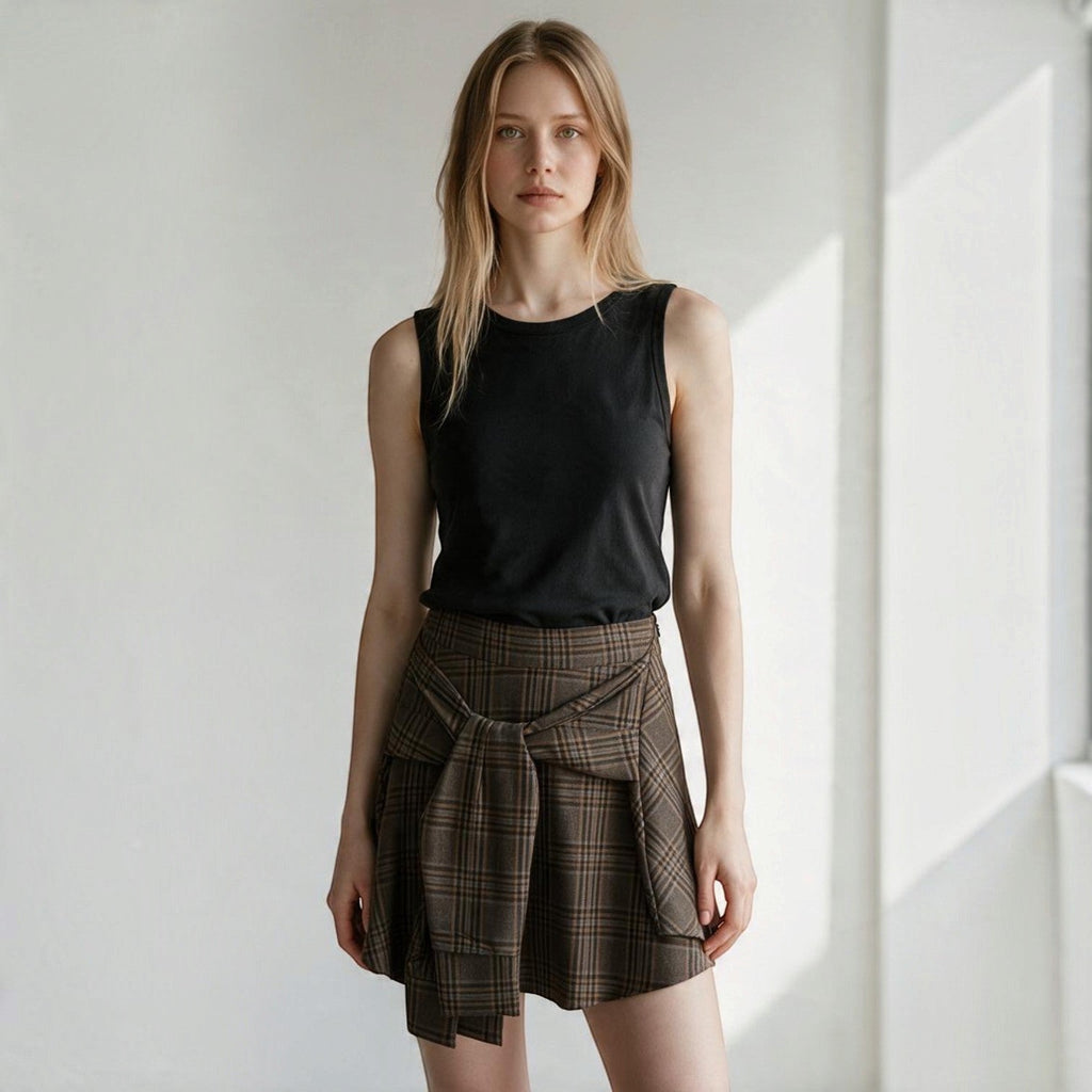 GONNA CON MANICHE ALLACCIATE HAVEONE - XE BLU Abbigliamento Donna