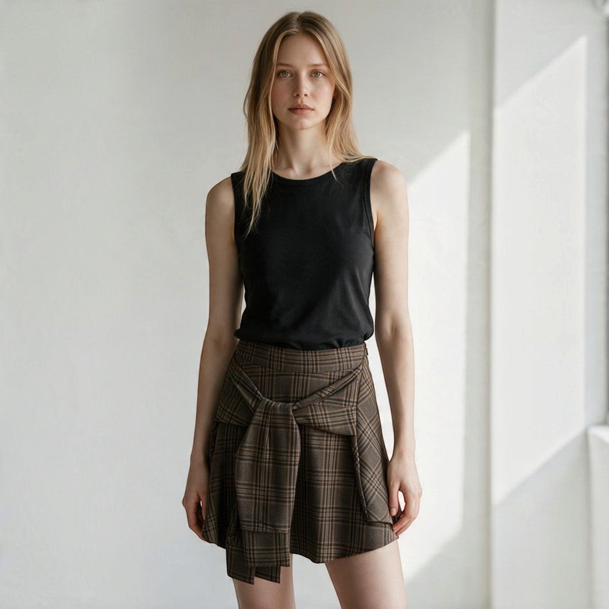 GONNA CON MANICHE ALLACCIATE HAVEONE - XE BLU Abbigliamento Donna