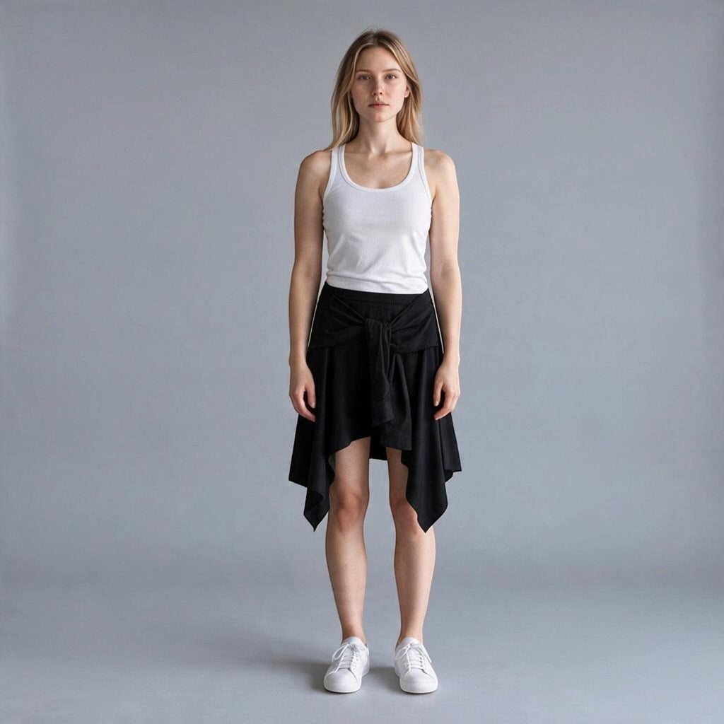 GONNA CON MANICHE ALLACCIATE VICOLO - XE BLU Abbigliamento Donna
