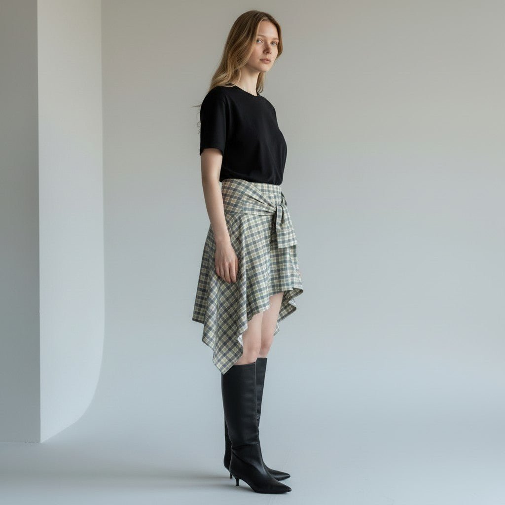 GONNA CON MANICHE VICOLO - XE BLU Abbigliamento Donna