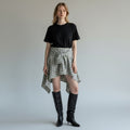 GONNA CON MANICHE VICOLO - XE BLU Abbigliamento Donna