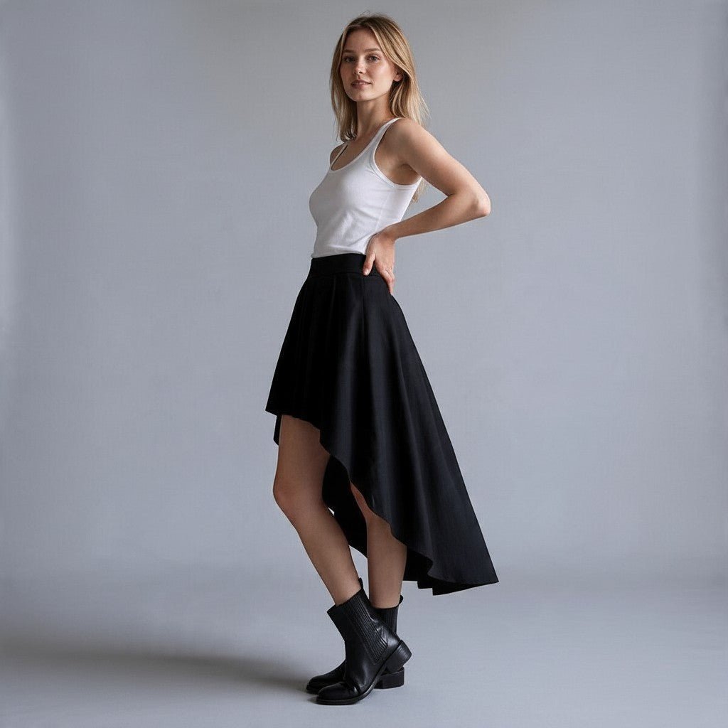 GONNA DOPPIA LUNGHEZZA VICOLO - XE BLU Abbigliamento Donna