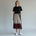 GONNA DOPPIA STAMPA CON FRANGE DIXIE - XE BLU Abbigliamento Donna