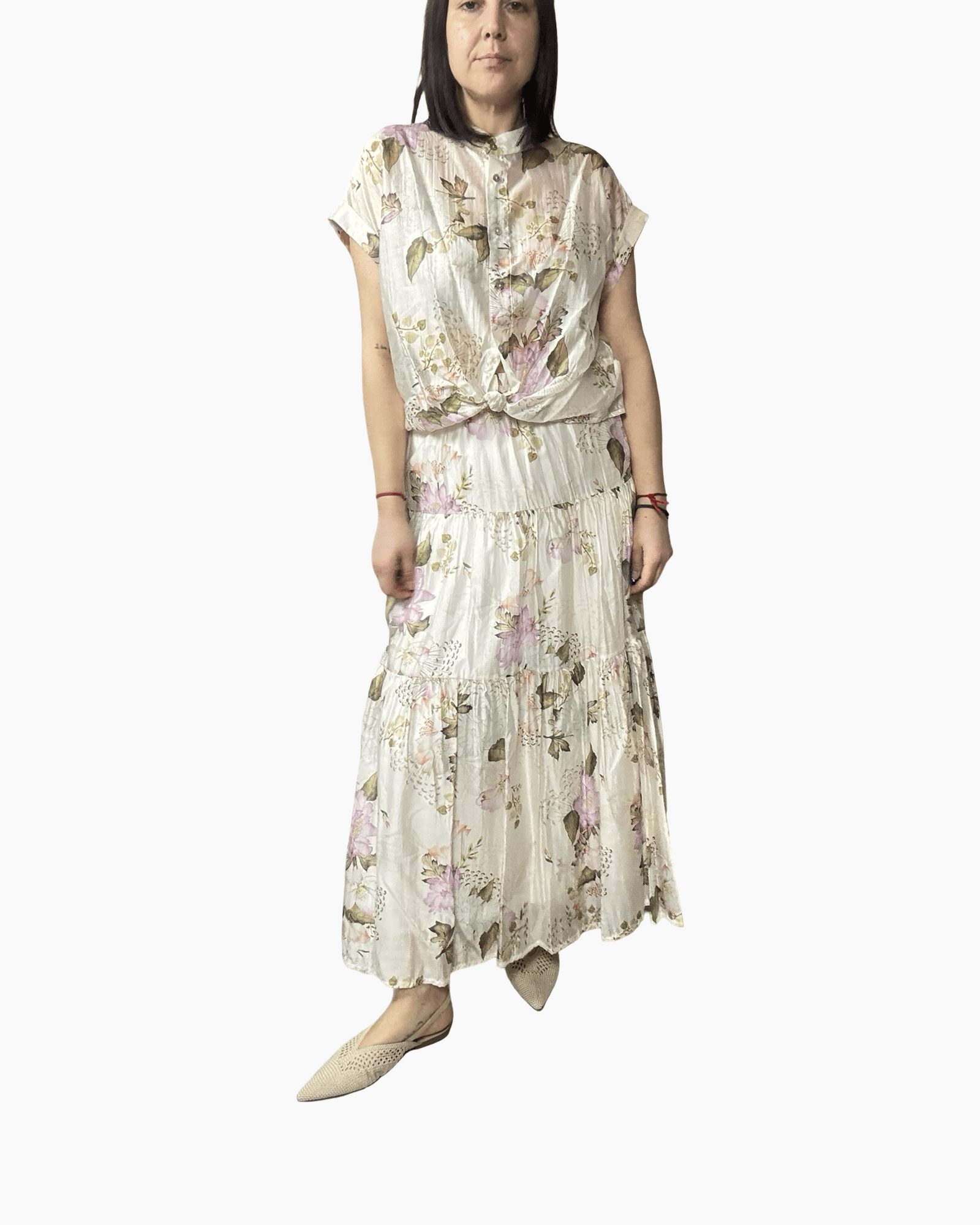 GONNA LUNGA FLOWERS SUSY MIX - XE BLU ABBIGLIAMENTO