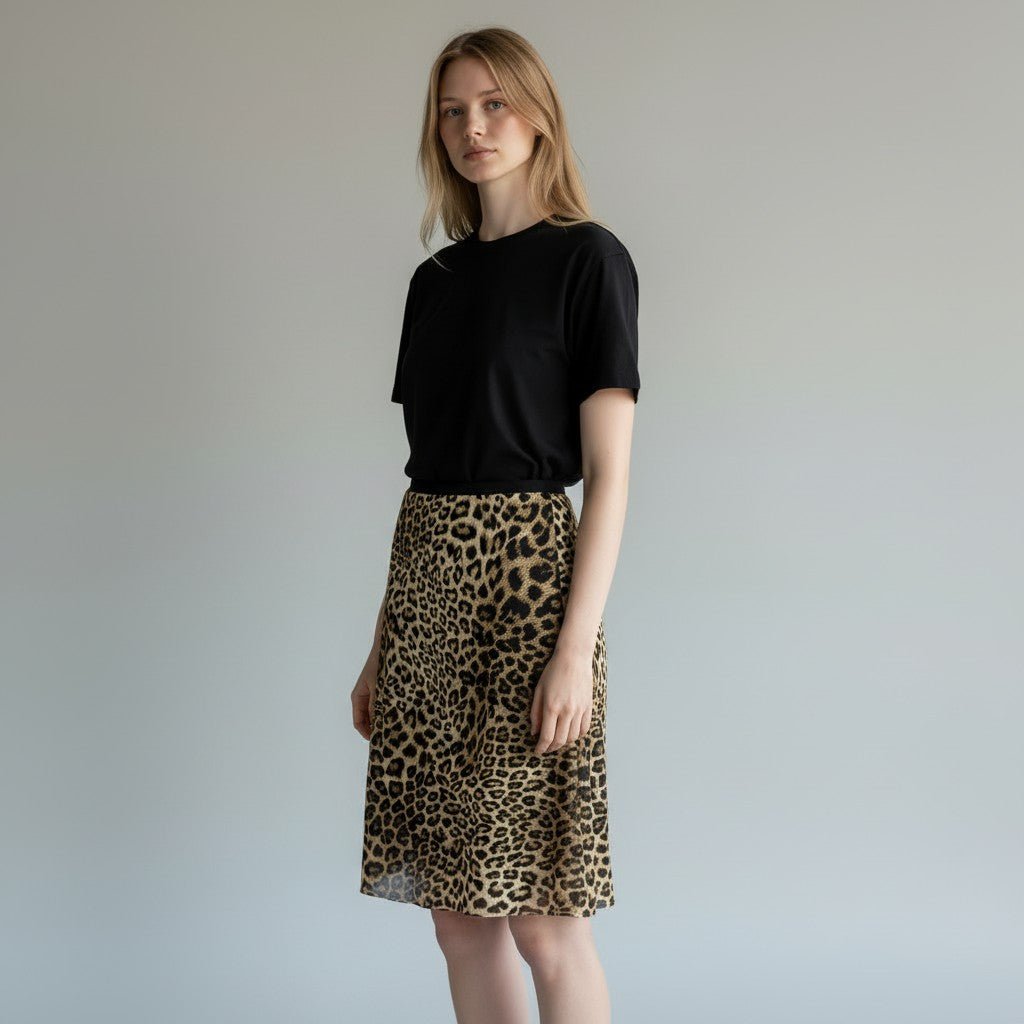 GONNA MACULATA TENSIONE IN - XE BLU Abbigliamento Donna