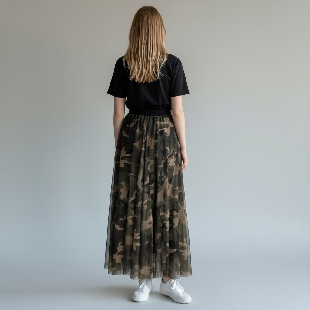 GONNA MIMETICA IN TULLE SUSY MIX - XE BLU Abbigliamento Donna