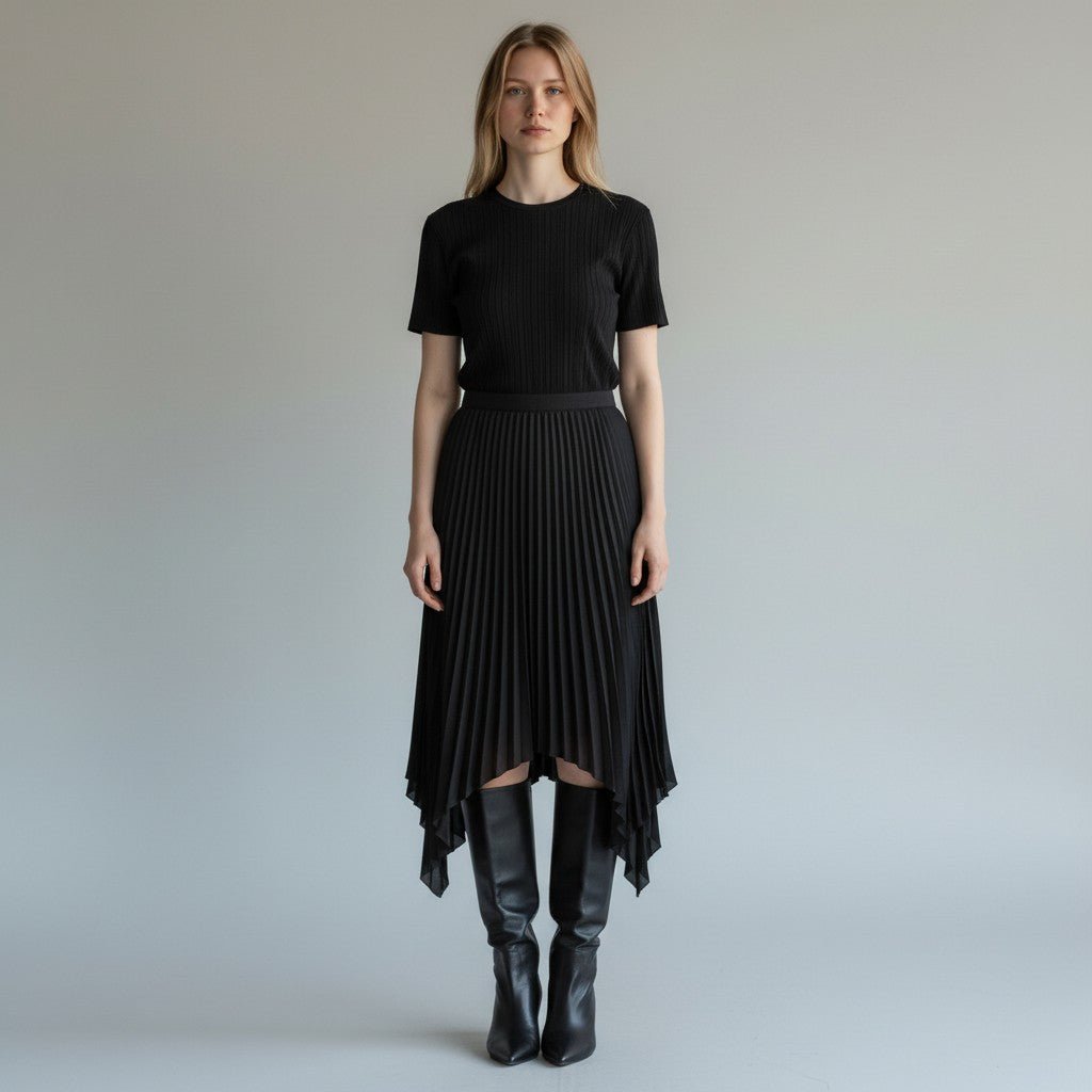 GONNA PLISSE VICOLO - XE BLU Abbigliamento Donna