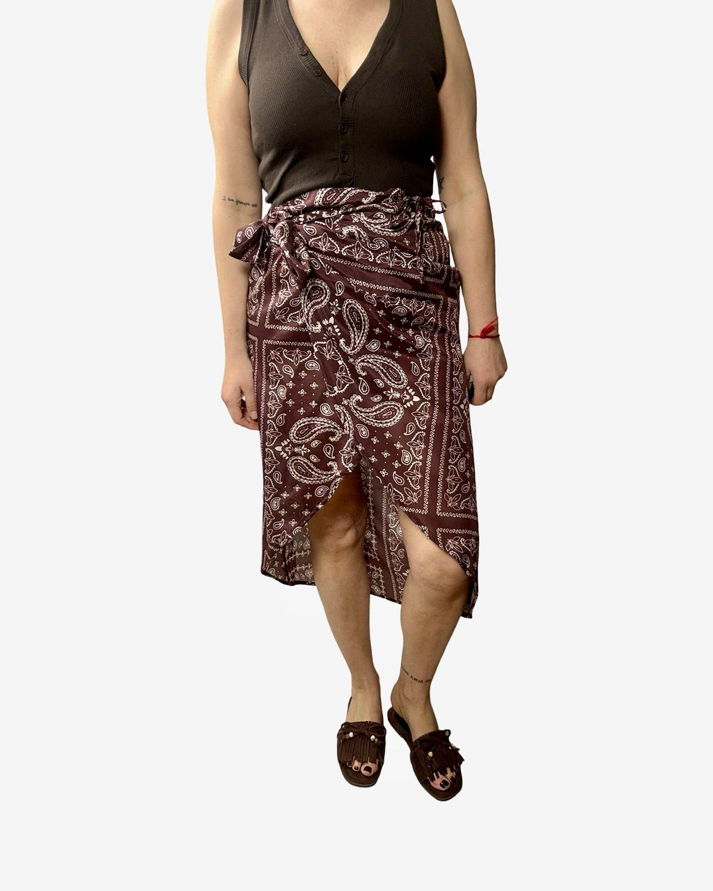 GONNA STAMPA BANDANA A PORTAFOGLIO VICOLO - XE BLU ABBIGLIAMENTO