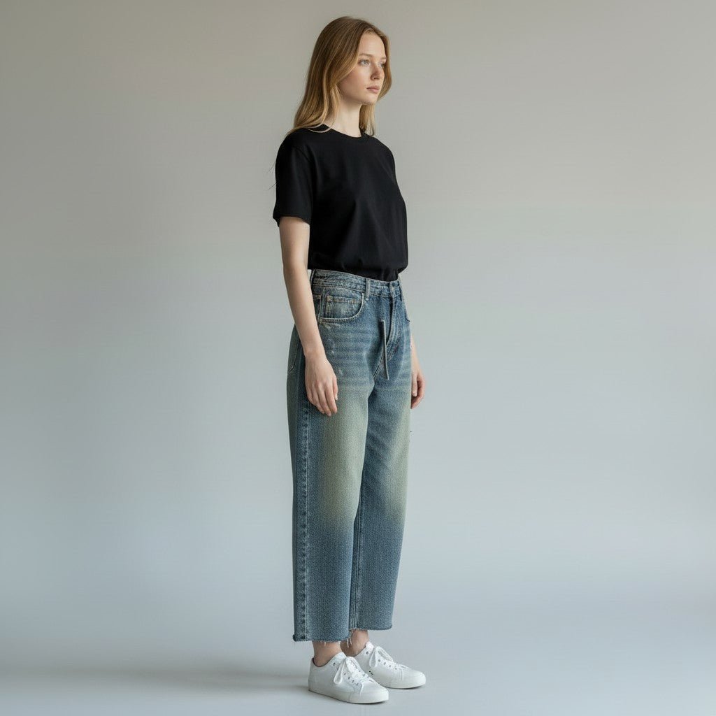 JEANS ARIA SABBIATO HAVEONE - XE BLU Abbigliamento Donna