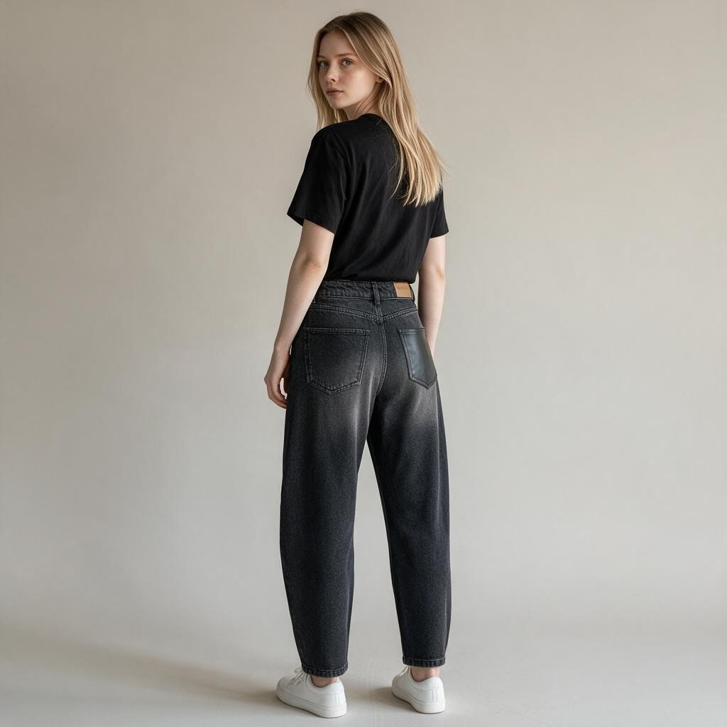 JEANS CARROT GRIGIO SUSY MIX - XE BLU Abbigliamento Donna
