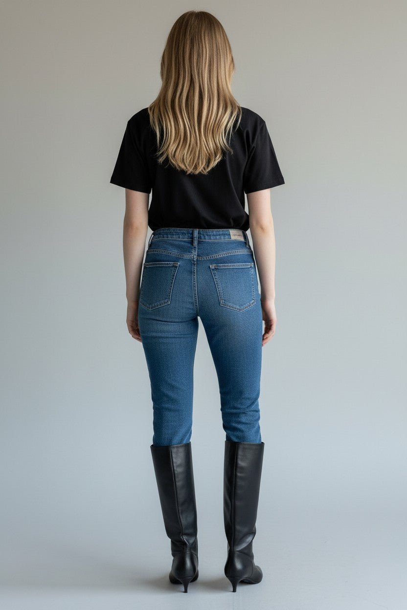 JEANS GAMBA ASCIUTTA SUSY MIX - XE BLU Abbigliamento Donna