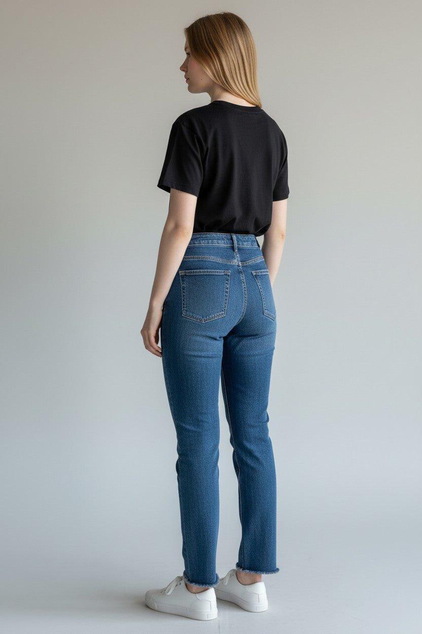 JEANS GAMBA ASCIUTTA SUSY MIX - XE BLU Abbigliamento Donna