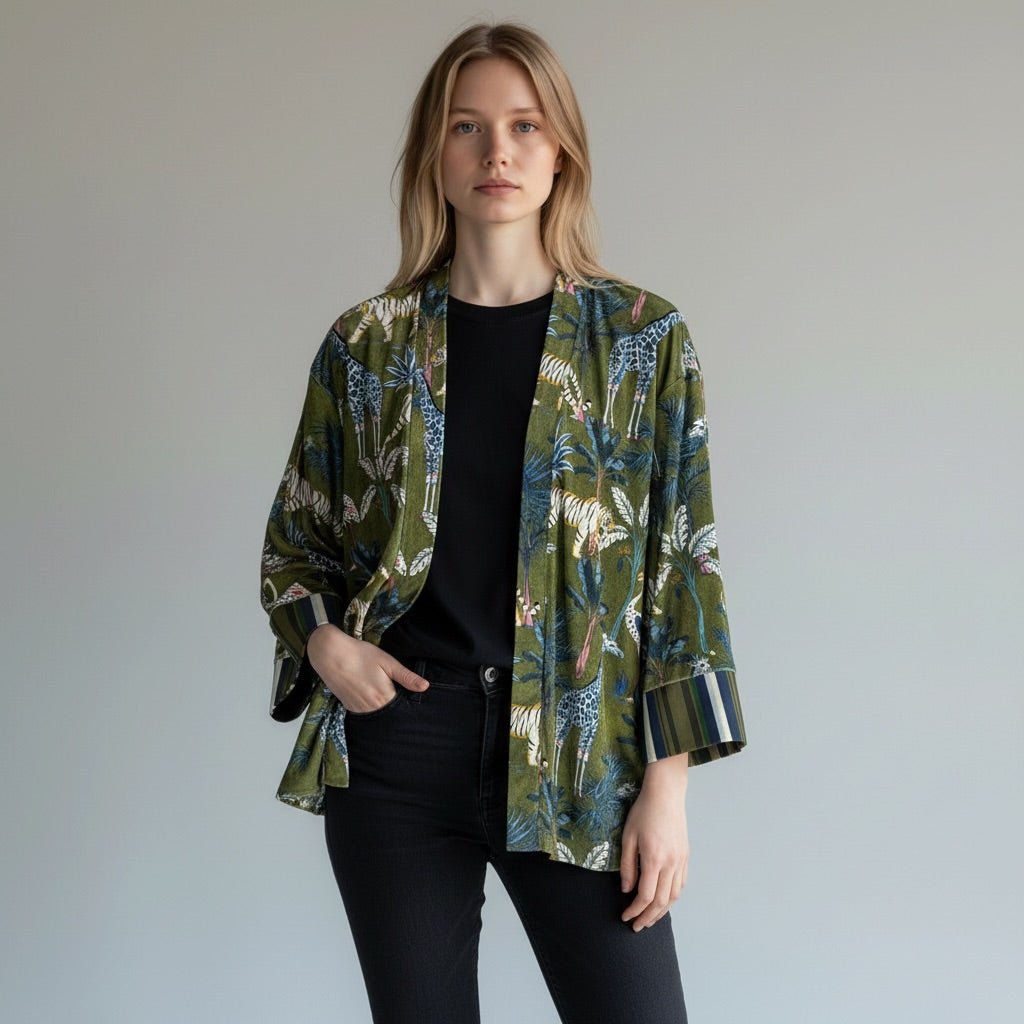KIMONO NOMADE HAVEONE - XE BLU Abbigliamento Donna