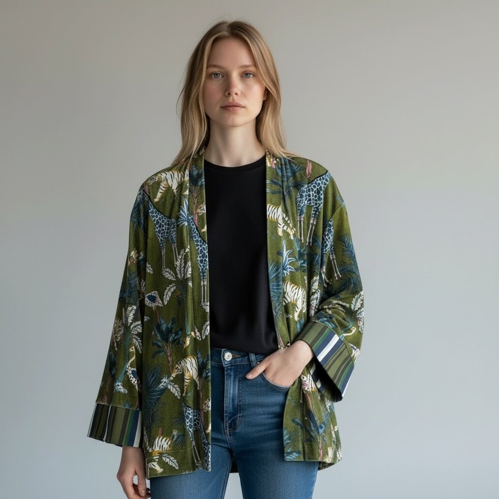KIMONO NOMADE HAVEONE - XE BLU Abbigliamento Donna