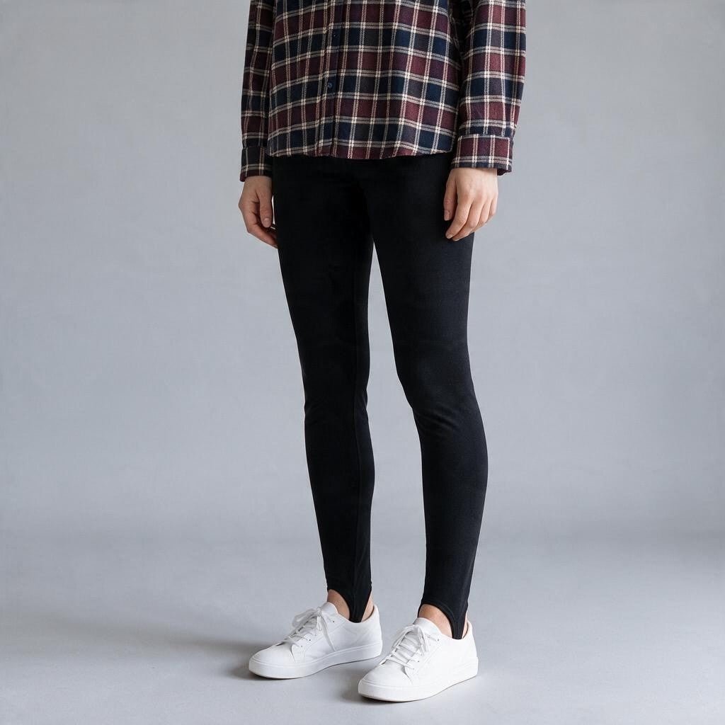 LEGGINS CON GHETTA VICOLO - XE BLU Abbigliamento Donna