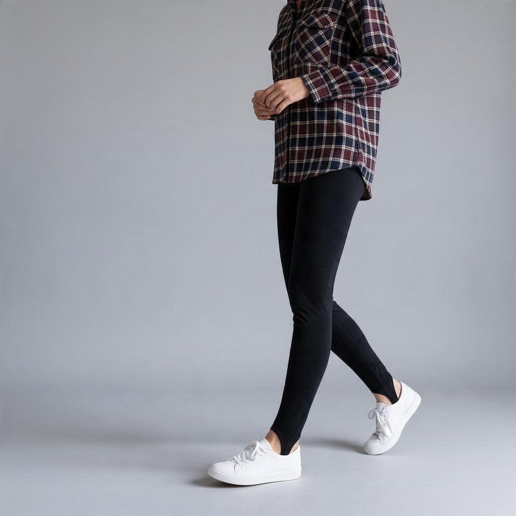 LEGGINS CON GHETTA VICOLO - XE BLU Abbigliamento Donna