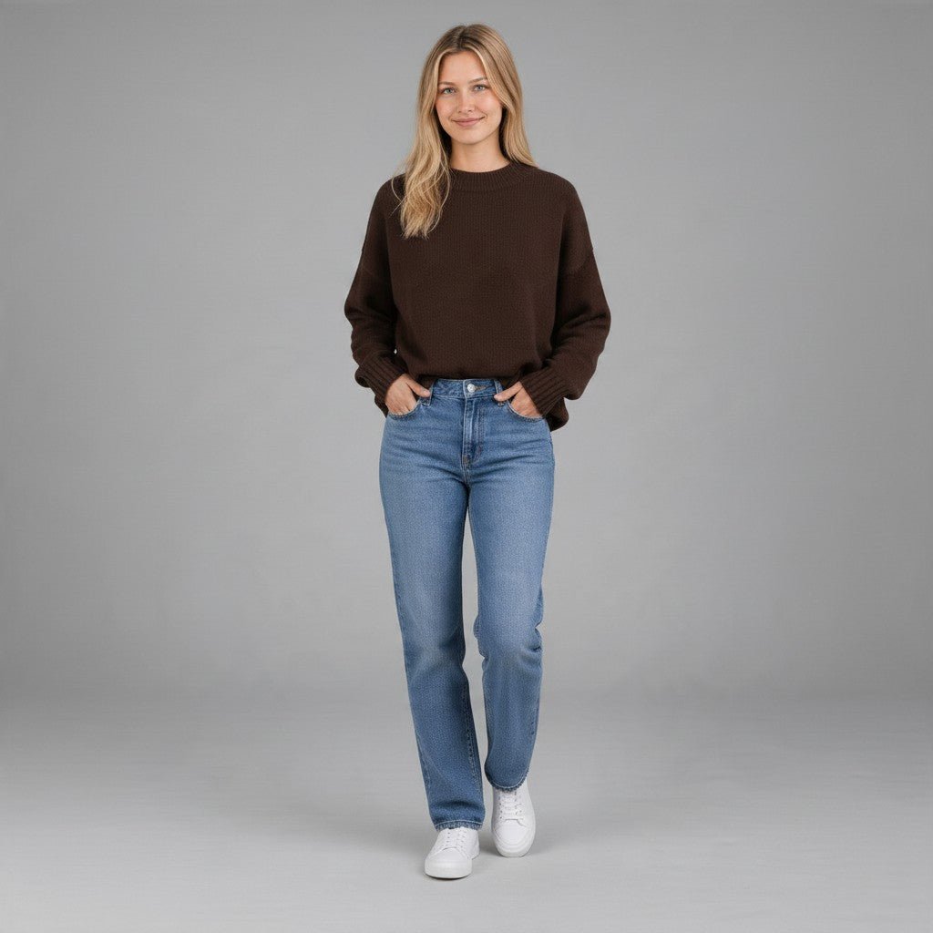 MAGLIA A SCATOLA SUSY MIX - XE BLU Abbigliamento Donna