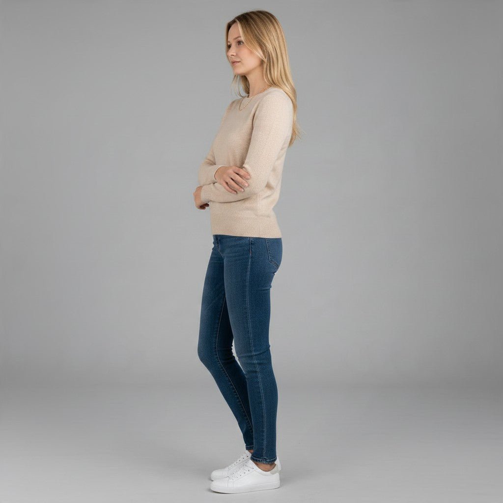 MAGLIA BASIC MISTO LANA HAVEONE - XE BLU Abbigliamento Donna