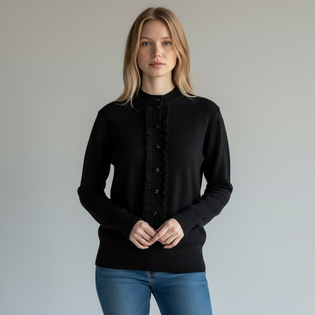 MAGLIA BOTTONCINI SUSY MIX - XE BLU Abbigliamento Donna