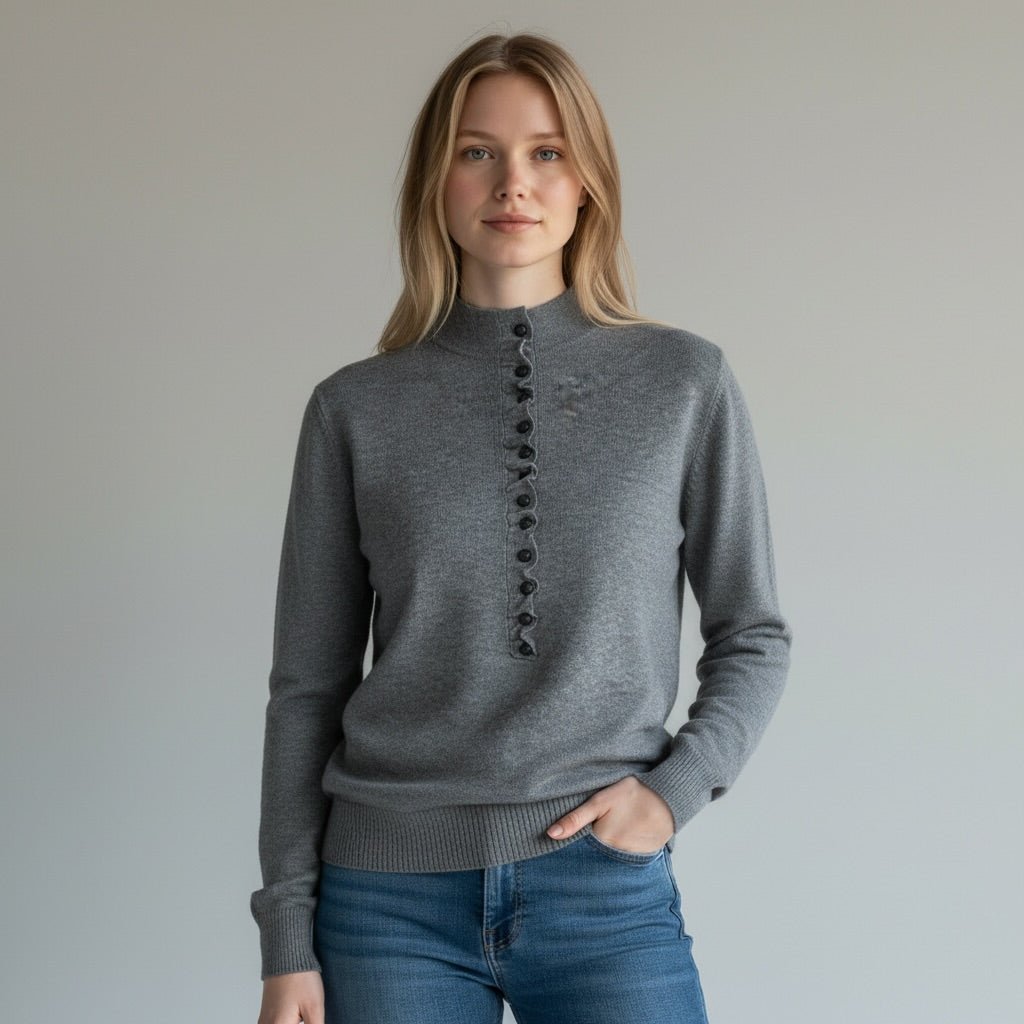 MAGLIA BOTTONCINI SUSY MIX - XE BLU Abbigliamento Donna