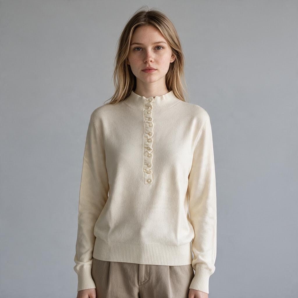 MAGLIA CON BOTTONCINI HAVEONE - XE BLU Abbigliamento Donna