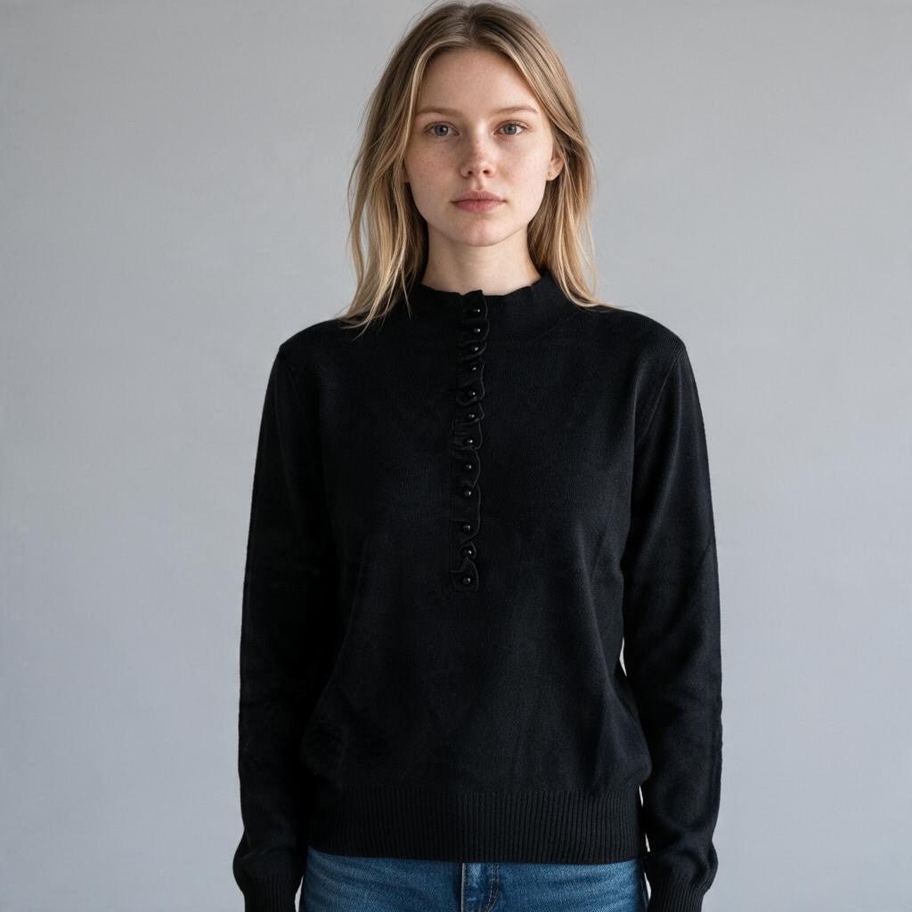 MAGLIA CON BOTTONCINI HAVEONE - XE BLU Abbigliamento Donna
