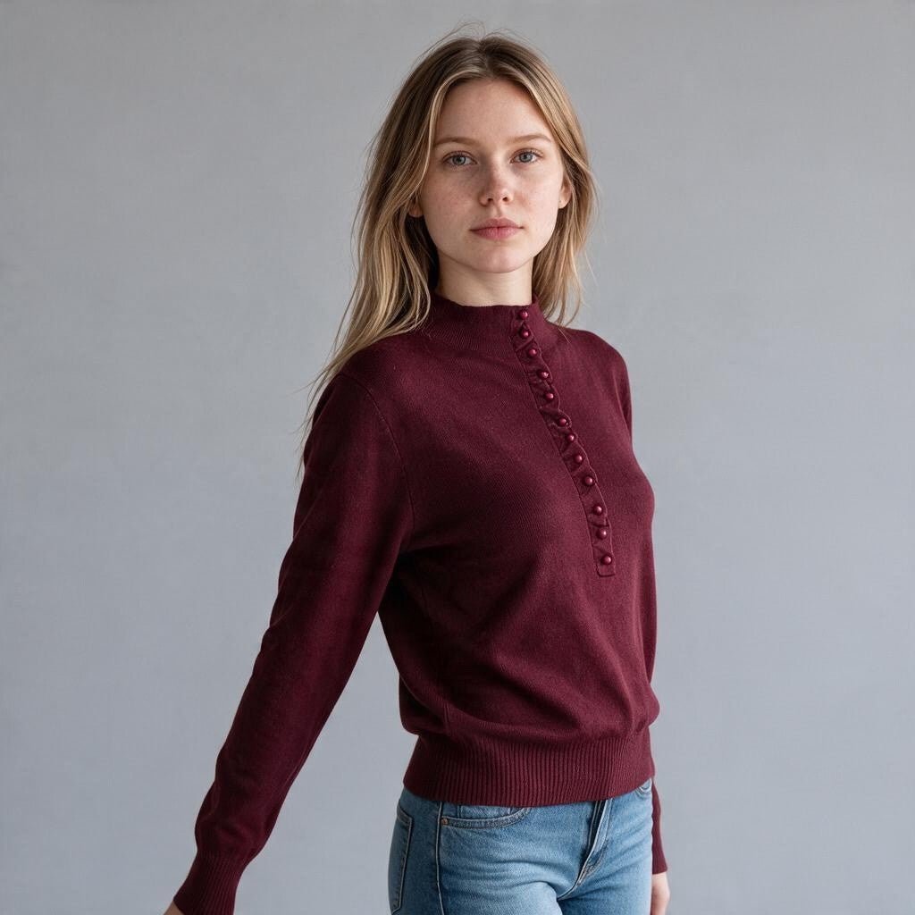 MAGLIA CON BOTTONCINI HAVEONE - XE BLU Abbigliamento Donna