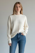 MAGLIA GIROCOLLO OVER TENSIONE IN - XE BLU Abbigliamento Donna