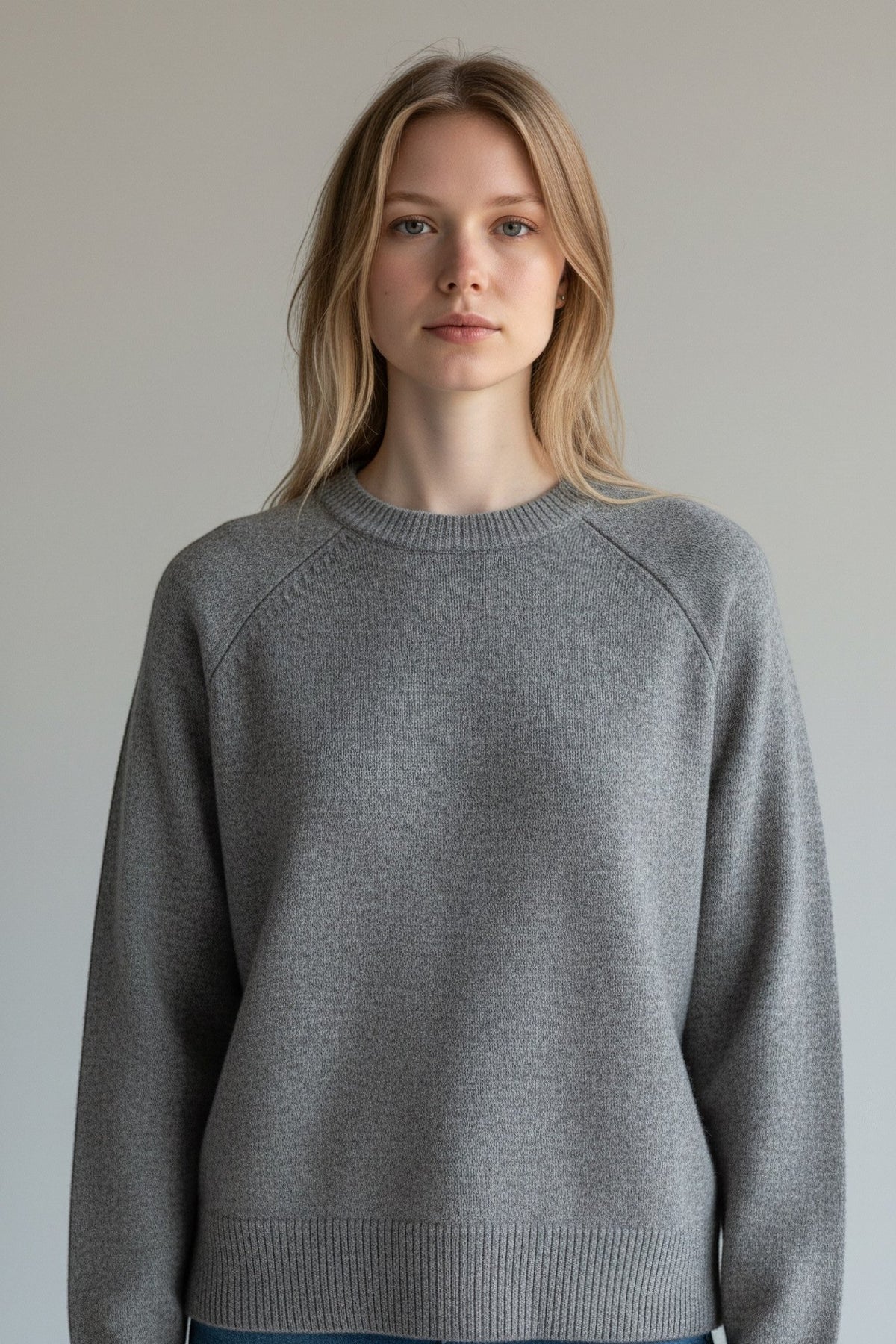 MAGLIA GIROCOLLO OVER TENSIONE IN - XE BLU Abbigliamento Donna