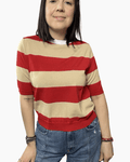 MAGLIA GIROCOLLO RIGATA TENSIONE IN - XE BLU ABBIGLIAMENTO